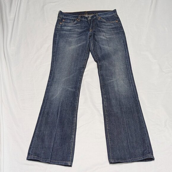 7 For All Mankind Size 27 Medium Wash Boot Cut Jeans - Picture 5 of 16